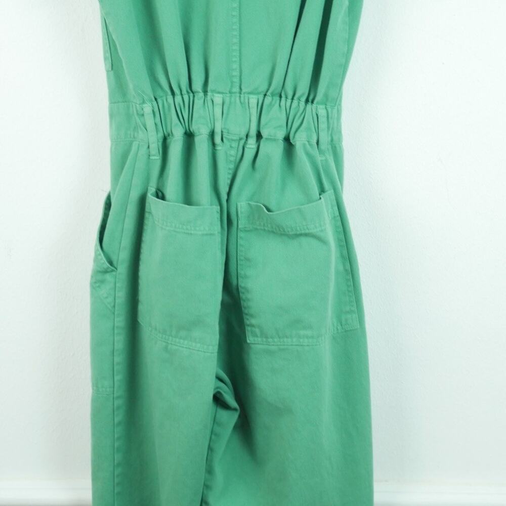 BIG BUD PRESS Short Sleeve Cotton Twill Jumpsuit Light Green USA XS Utility Work - Picture 10 of 10